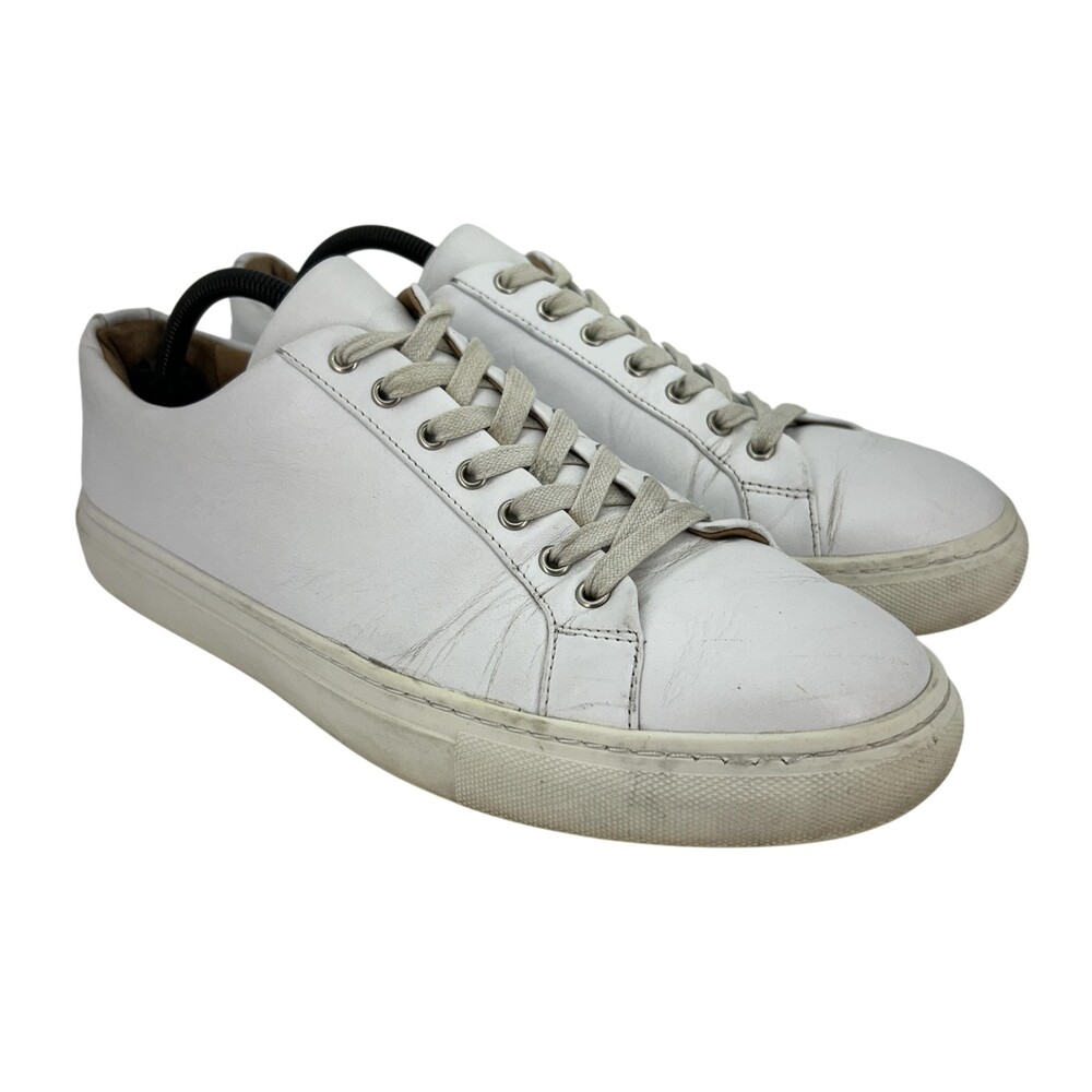 Thursday Everyday Shoes Mens Size 11.5 White Leather Low Top Casual Sneakers